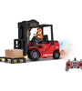 1/24 2.4G 11CH Alloy RC Heavy Forklift Crane Car Lifting Music Spray Scene Simulation Children Toy For Boys