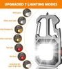Mini LED Flashlight Work Light Portable Pocket Flashlight Keychains USB Rechargeable for Outdoor Camping Small Light Corkscrew