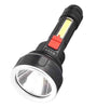 Portable 9LED+COB 800LM Dual Light Source Flashlight Built-in 1200mAh Battery USB Rechargeable For Household Hiking Emergency Torch