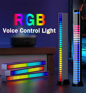 RGB Pickup Lights Sound Control LED Light Smart App Control Color Rhythm Ambient Lamp For Car/Game Computer Desktop Decorative Light