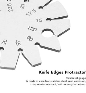 Bevel Angle Gauge Stainless Steel 15-120 Degrees High Precision Compact Protractor with Storage Box for Woodworking Cutting Tools Chisels Planer