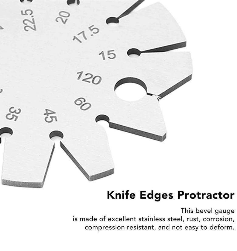 Bevel Angle Gauge Stainless Steel 15-120 Degrees High Precision Compact Protractor with Storage Box for Woodworking Cutting Tools Chisels Planer
