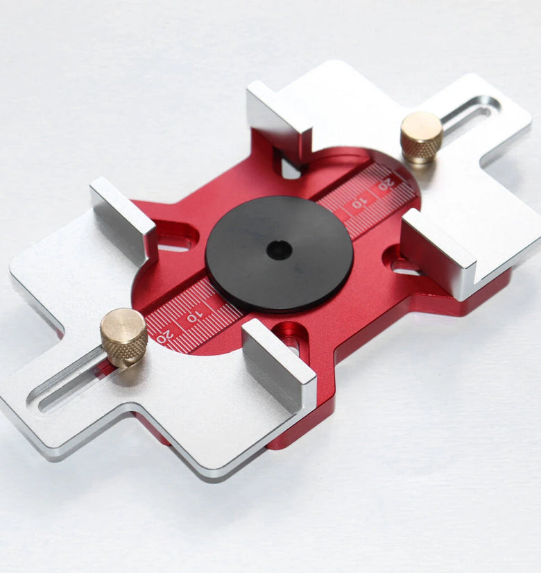 ENJOYWOOD Adjustable 2 in 1 Invisible Fastener Slotting Bracket Mortising Jig Wood Trimmer Router Tool Drawer Handle Punching Template