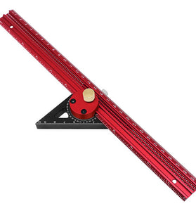 Carpenty Precision Scribe Ruler Carpenty Aluminum T-Type Line Drawing Hole Ruler Woodworking Square Layout Marking Gauge