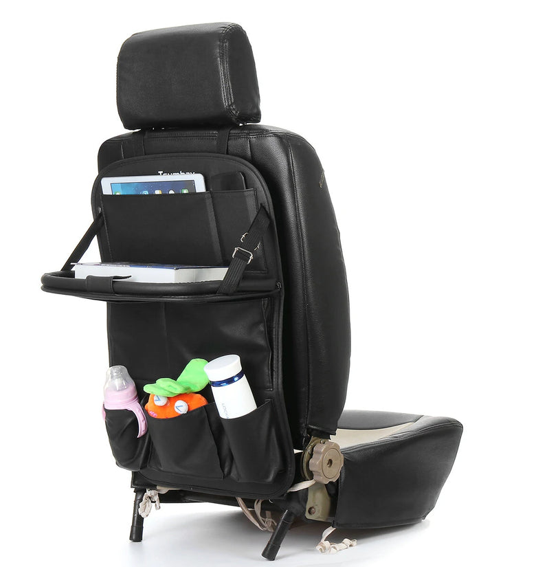 Tsumbay Foldable Car Back Seat Organizer Folding Sack Holder Multi-Pocket Tray Storage Bag