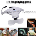 300mah Professional Magnifying Glasses with 5 Lens 1X-3.5X 4 LED Headband Magnifier Lamp USB Charging Jeweler Repair Loupe Craft