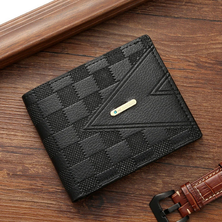 Men's Soft PU Leather Wallet Multi-Card Credit Card Purse Folding Purse Short Large Capacity Business Wallet