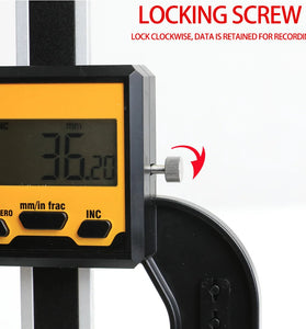 ETOPOO Digital Depth Gauge Aluminum Alloy 0-80MM Range Multifunction Tool with High Precision 0.01MM Resolution LCD Display for Woodworking Kitchen Appliances and Electronic Devices