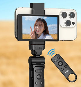 VL-PH01 Vlog Screen 3.97 Inch HD Quality 480x800 Pixel Adjustable Brightness Full Angle View WiFi 2.4G USB-C Portable Display for Vlogging Selfies