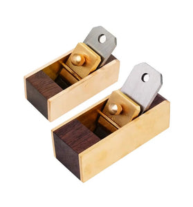 Mini Brass Hand Planer High Carbon Steel Blade Ebony Hardwood Compact Design for Woodworking Fine Chamfering Instrument Crafting