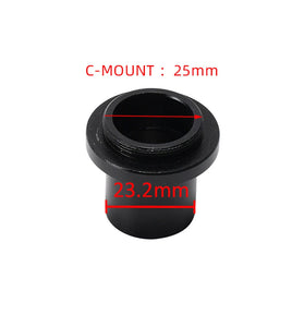 HAYEAR 23.2mm to C Mount Adapter Microscope Eyepiece Camera Connector Industrial Video Biological Stereo Microscope Accessory High Quality Metal