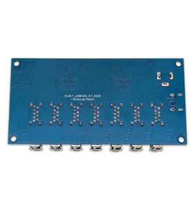 VL817 USB 3.1 Gen1 Hub 7 Ports High Speed 5Gbps Data Transfer External Power 12V-24V Reverse Current Protection USB Hub Adapter