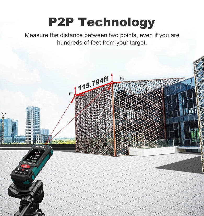Laser Measure, MiLESEEY S7 PRO 330Ft/100m Laser Distance Meter, Rechargeable Multifunctional Laser Measurement Tool with Pointfinder Camera,P2P Technology, Perfect for Outdoor Long-Range Measuring