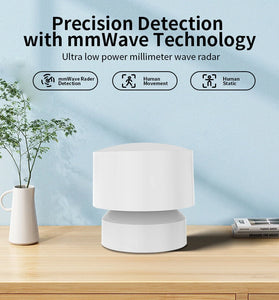 Tuya WiFi Zigbe Smart Human Presence Sensor 24G MmWave Radar  130 Wide Perception APP Remote Control Smart Home Automation Motion Sensor
