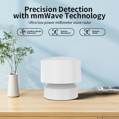 Tuya WiFi Zigbe Smart Human Presence Sensor 24G MmWave Radar  130 Wide Perception APP Remote Control Smart Home Automation Motion Sensor