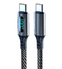 120W 6A Digital Display Type-C/USB to Type-C Fast Charging Data Transmission Cord Line 1M/2M Long For Apple15 For Xiaomi For Huawei For Oppo