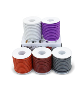 30AWG 20m/roll Super Soft Silicone Wire Heat Resistant Flexible Tinned Copper Stranded Cable DIY 5 Colors Mix Box Electirc Wire White Brown Gray Orange Purple