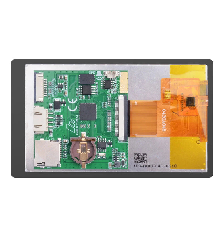 Nextion NX4880E043-011C 4.3 inch HMI Touchscreen Display Capacitive LCD-TFT Panel 480x800 Resolution 128MB Flash Built-in RTC 200MHz MCU
