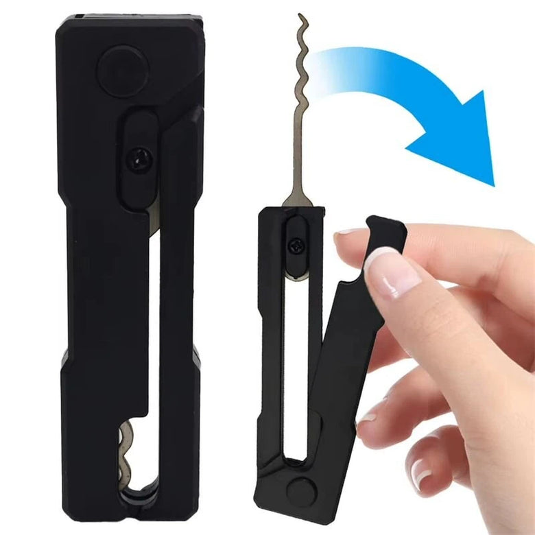 Reliable Locksmith Multi-Tool Compact Stainless Steel Kit Quick Access Automotive Keys Hook Portable Outdoor Use