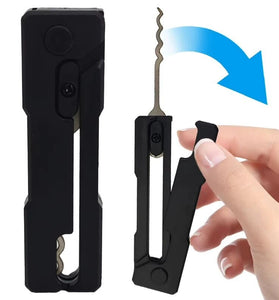 Reliable Locksmith Multi-Tool Compact Stainless Steel Kit Quick Access Automotive Keys Hook Portable Outdoor Use