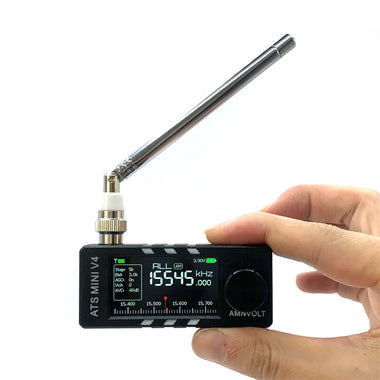 AMNVOLT V4 ATS Mini SI4732 Radio ALL Band DSP Radio FM AM SSB LSB USB Receiver built-in Hi-Z Headphone Amplifier Circuit with Dual Antenna