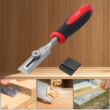 9 Inch Wood Carving Chisel Chrome Vanadium Steel Ergonomic Handle for DIY Woodworking Sharp Cutting Edge Versatile Tool