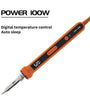 100W Digital Electric Soldering Iron Kit Set 220V Temperature Adjustable Welding Tool Ceramic Heater Soldering Tips Rework EU Plug