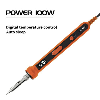 100W Digital Electric Soldering Iron Kit Set 220V Temperature Adjustable Welding Tool Ceramic Heater Soldering Tips Rework EU Plug