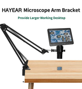 Industrial Microscope Camera Bracket Adjustable 360 Rotation Monocular Design High Quality Metal Load Capacity 3.5 IBS Compatible with 42mm and 50mm Lenses Ideal for Industrial Visual Inspection Applications