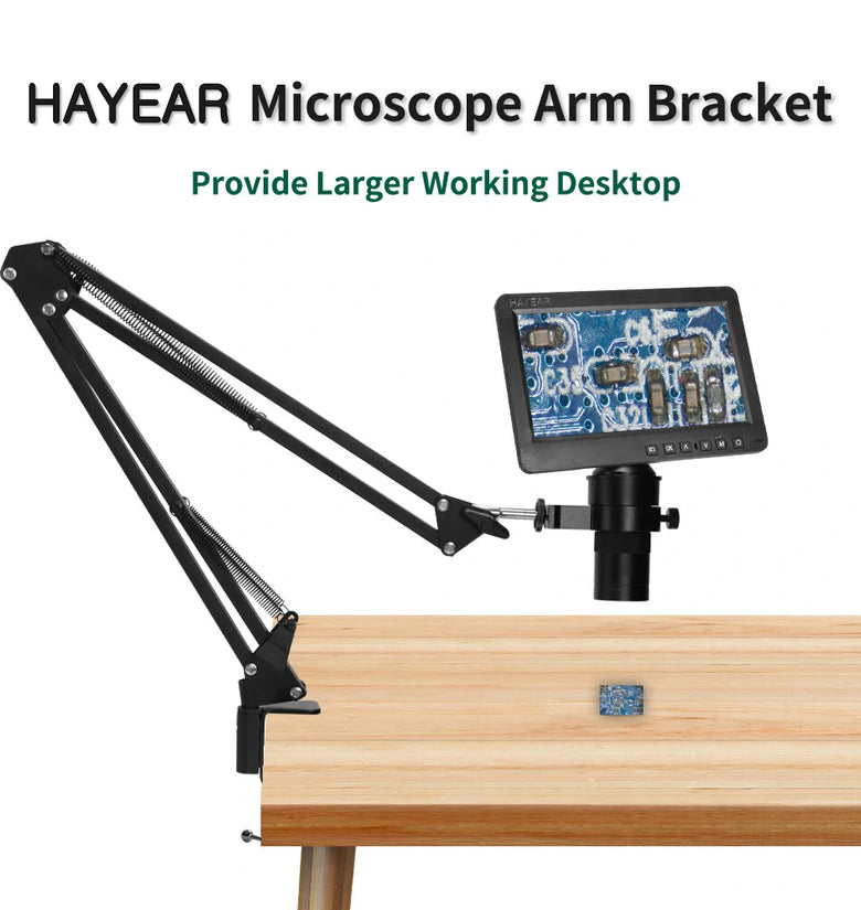 Industrial Microscope Camera Bracket Adjustable 360 Rotation Monocular Design High Quality Metal Load Capacity 3.5 IBS Compatible with 42mm and 50mm Lenses Ideal for Industrial Visual Inspection Applications