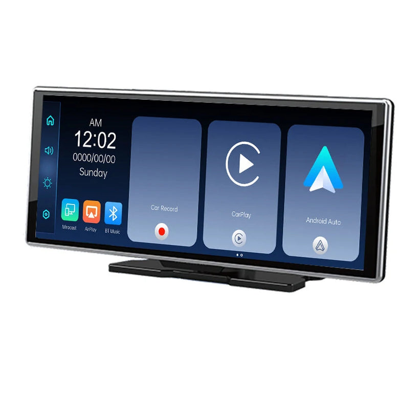 YUEHOO 11.26'' Carplay Car Stereo 4K Dash Cam HD Touchscreen Wireless Bluetooth MP5 Multimedia Player Driving Recorder With Front 1080P Rear Camer Dual Recording Lens GPS Navigation