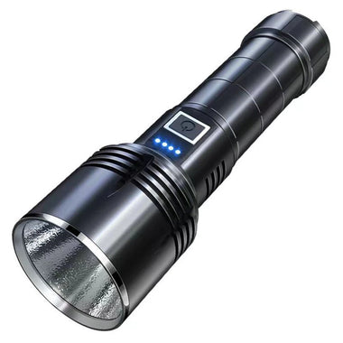 Powerful 4-core 365NM UV Flashlight With 26650 Battery High Power Black Mirror Purple Light Detection LED Torch Type-C Rechargeable 26650 Lantern