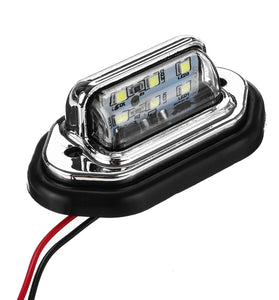 Rear Tail LED License Number Plate Light with Fittings For 10-30V Truck Lorry Van Caravan