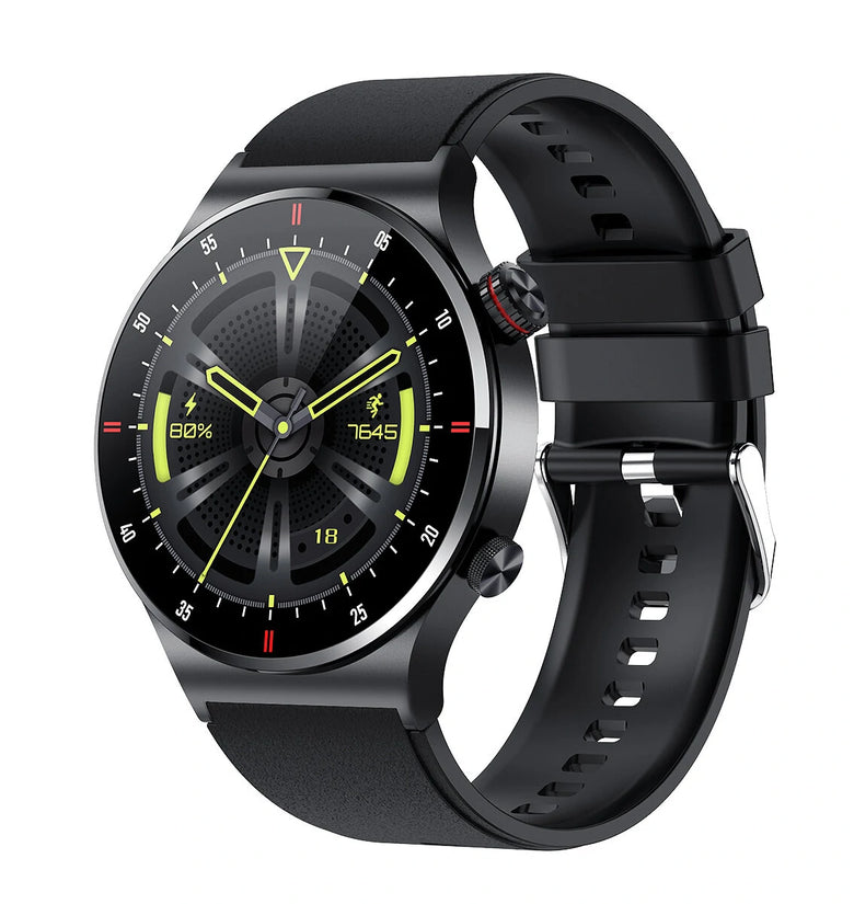 QW33 1.28inch HD Screen bluetooth Call ECG+PPG Heart Rate Blood Pressure Blood Oxygen Monitor Sleep Monitoring NFC Access Control Multi-sport Modes Music Playback IP67 Waterproof Smart Watch