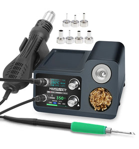 HANDSKIT S810 S812 Two In One Soldering Station Dual Screen 700W Hot Air Gun Adjustable Temperature Rapid Heating Quiet Operation Brushless Airflow Low Noise Soldering And Desoldering Tool