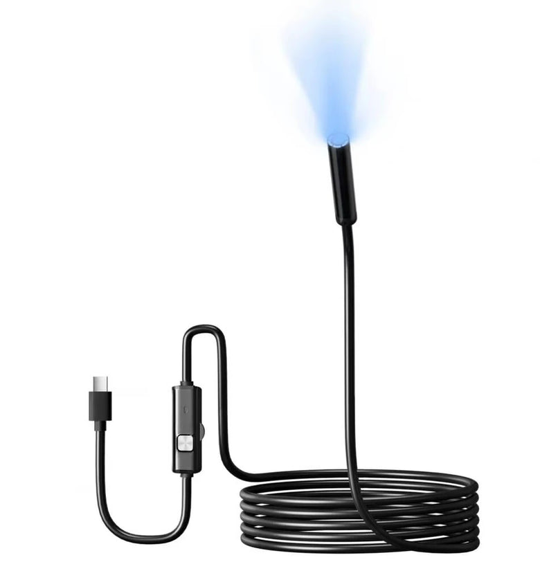 5.5mm HD Car Endoscope Camera 1m/5m/10m Micro 8 LED IP67 Waterproof Industrial Smartphone Camera USB Type C