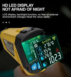 -50~800 LCD Color Display Non-Contact Infrared Thermometer High Temperature Infrared Laser Electronic Thermometer IR Thermometer Pyrometer