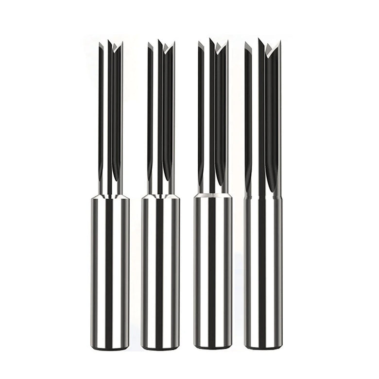 Four-Blade Carbide Tenon Cutter Woodworking Mortise and Tenon Door Lock Hole Opener Smooth Cutting Tool 8mm 9mm 10mm 12mm