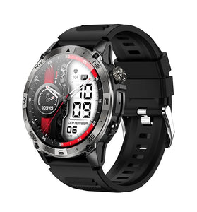 Senbono HK08 1.43-inch AMOLED Display GPS Geomagnetic Compass Altitude&Pressure bluetooth Call Heart Rate Blood Pressure Blood Oxygen Monitor Sleep Monitoring Multi-sport Modes IP68 Waterproof Smart Watch