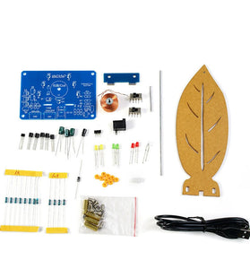 HU-076 DIY Electromagnetic Swing Kit USB to DC 5V Adjustable Amplitude LED Lights Stable Oscillation Magnetic Drive System