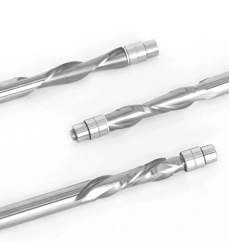 LAVIE 1/4 Inch 6.35mm Shank Solid Carbide Top Bearing Guided Two Flute Flush Trim Router Bits Woodworking Milling Cutters End Mill