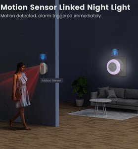 BJQ001 Tuya WiFi Diamond Sound and Light Alarm with 4 Light Modes Smart Life APP Voice Control Wire-free CO VOC PIR Motion Sensor Security