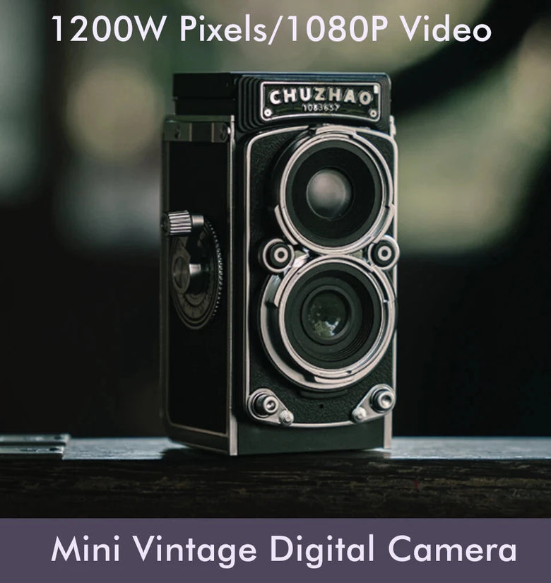 CHUZHAO Vintage Digital Camera 12MP Photo 1080P Video 1.54 Inch Screen Compact Design Rechargeable Battery Retro Style Camera