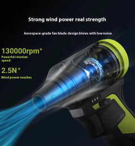 WORX WU094 12V Brushless Dust Blower 128m/s High Wind Speed Lightweight Design Powerful Airflow Versatile Nozzle Attachments Battery Powered