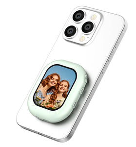 T3 Magnetic Wireless Selfie Screen Casting Device 2.01 Inch Display Dual Band WiFi bluetooth 5.4 AirPlays Miracast Built-in HiFi Speaker Compatible with iPhone Android for Vlogging Live Streaming Photography