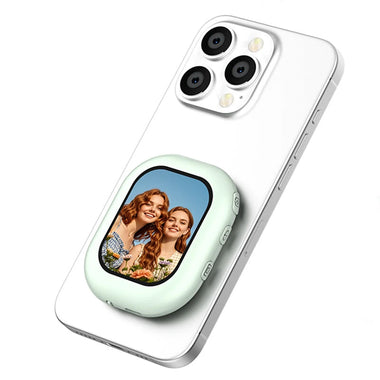 T3 Magnetic Wireless Selfie Screen Casting Device 2.01 Inch Display Dual Band WiFi bluetooth 5.4 AirPlays Miracast Built-in HiFi Speaker Compatible with iPhone Android for Vlogging Live Streaming Photography