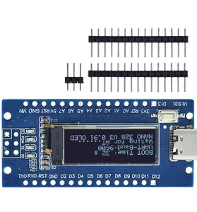 NanoV3.0 ATmega328P Development Board CH340C 0.91 Inch OLED Display 6-12V Power Supply Multiple USB Interfaces and I/O Pins for DIY Projects Prototyping
