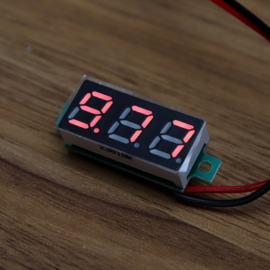 3pcs 0.28 Inch Two-wire 2.5-30V Digital Red Display DC Voltmeter Adjustable Voltage Meter