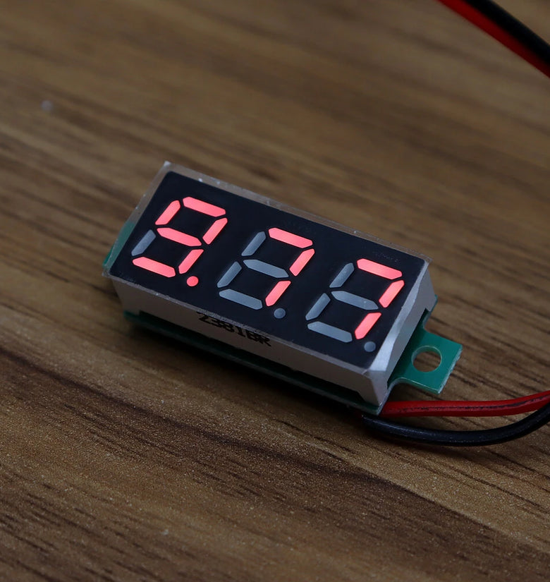 3pcs 0.28 Inch Two-wire 2.5-30V Digital Red Display DC Voltmeter Adjustable Voltage Meter