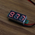 3pcs 0.28 Inch Two-wire 2.5-30V Digital Red Display DC Voltmeter Adjustable Voltage Meter